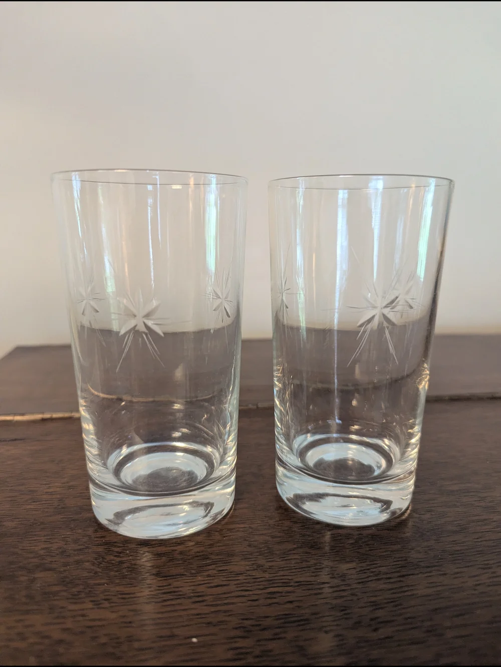 Curated Clear Etched Glass Drinkware Set For Your Bar
